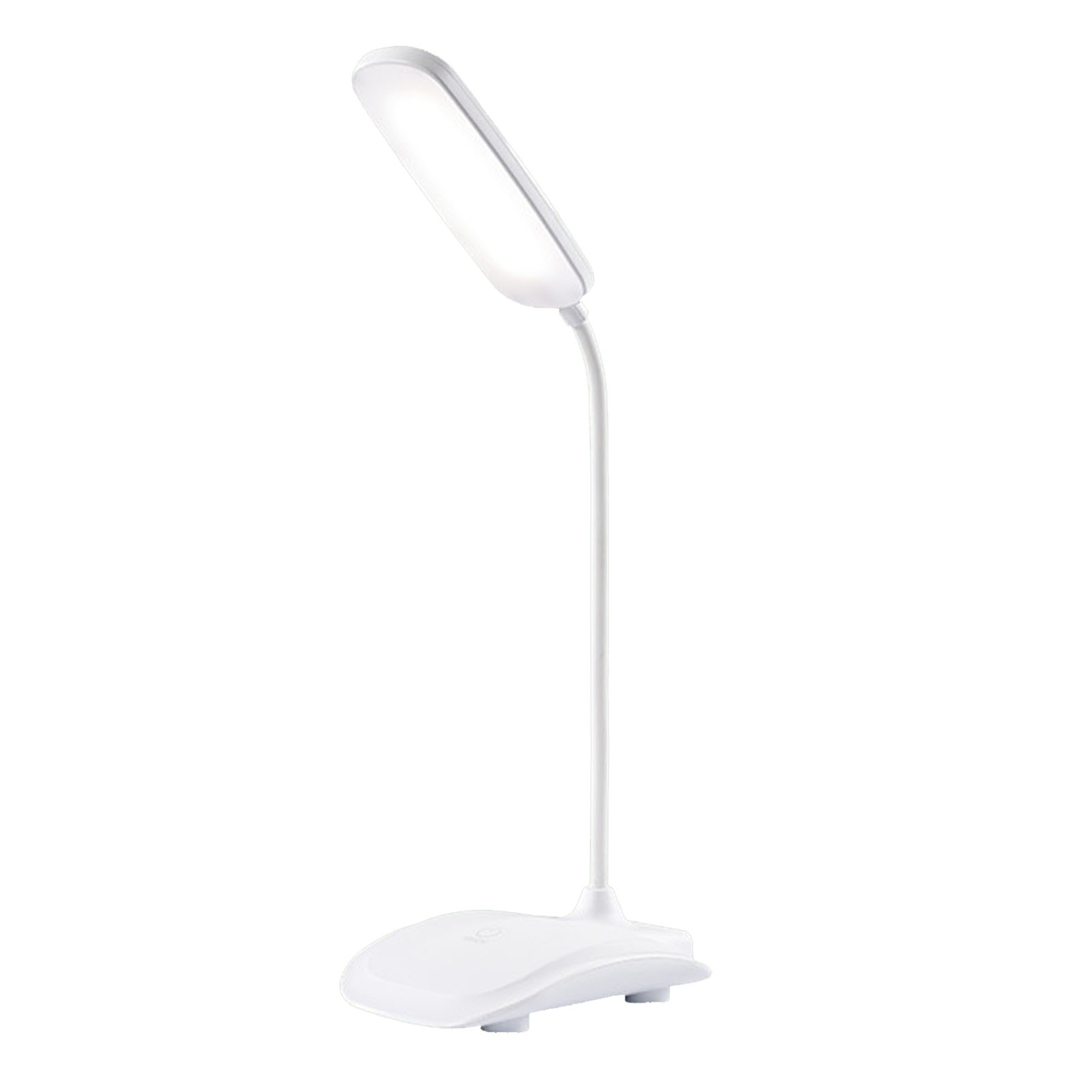 Toivize 7018 Weiße Led-schreibtischlampe, Usb-aufladbar, 360° Flexibler Schwanenhals, Flimmerfreies Dauerlicht Zum Lesen
