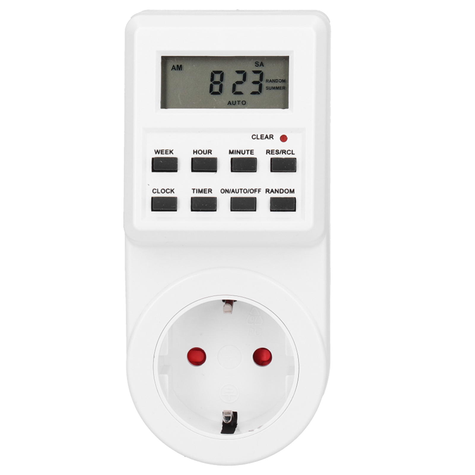 Programmierbare 16-a-steckdose – Lcd-modell – Hintergrundbeleuchtetes Display, Eingebauter Akku, Zufallsmodus, Ideal Für Aquarienheizungen