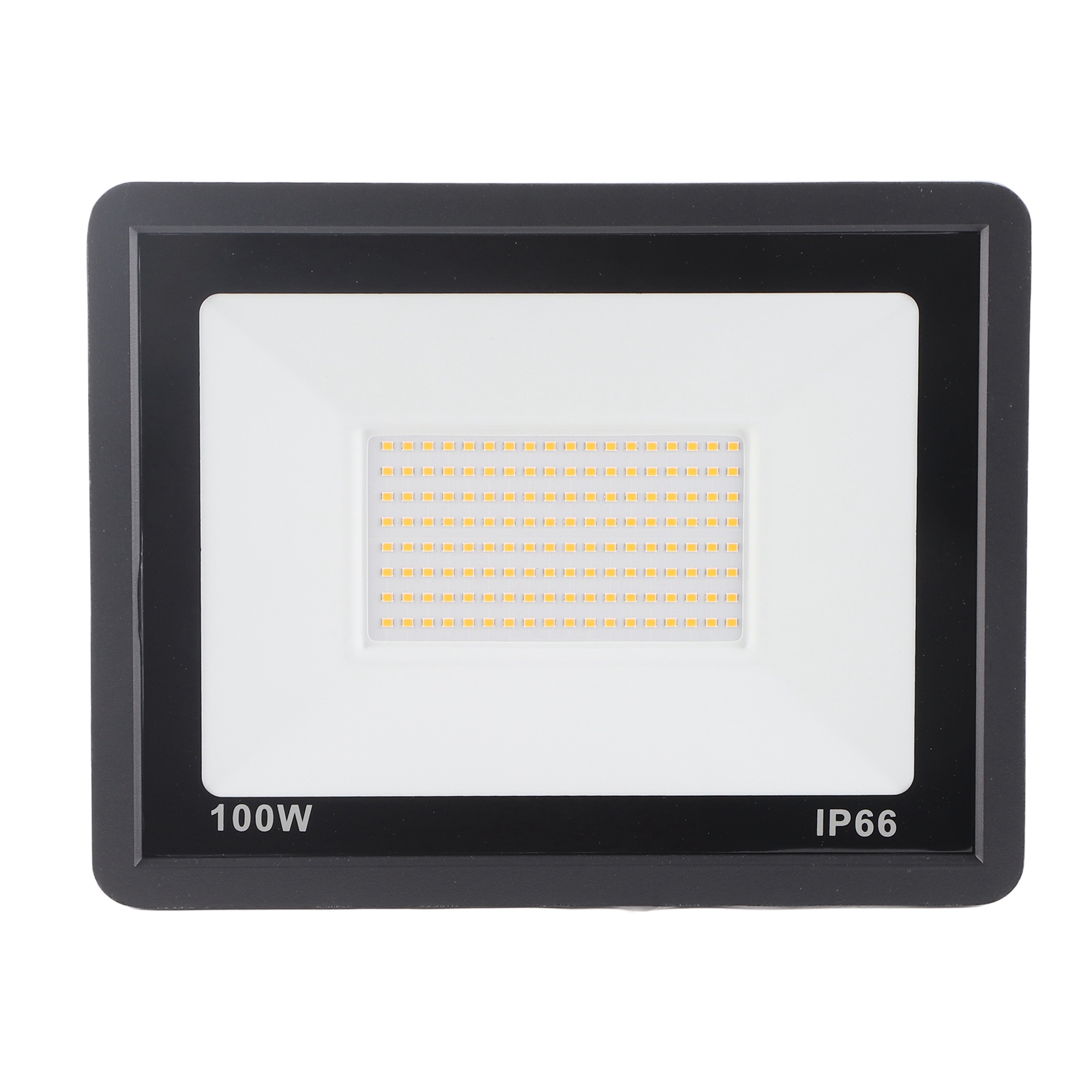100-w-led-flutlicht – [marke] – Ip65 Wasserdicht – Gehärtetes Glas, Aluminium, Warmweißes Licht (3000 K) Für Garten, Fassade, Hof