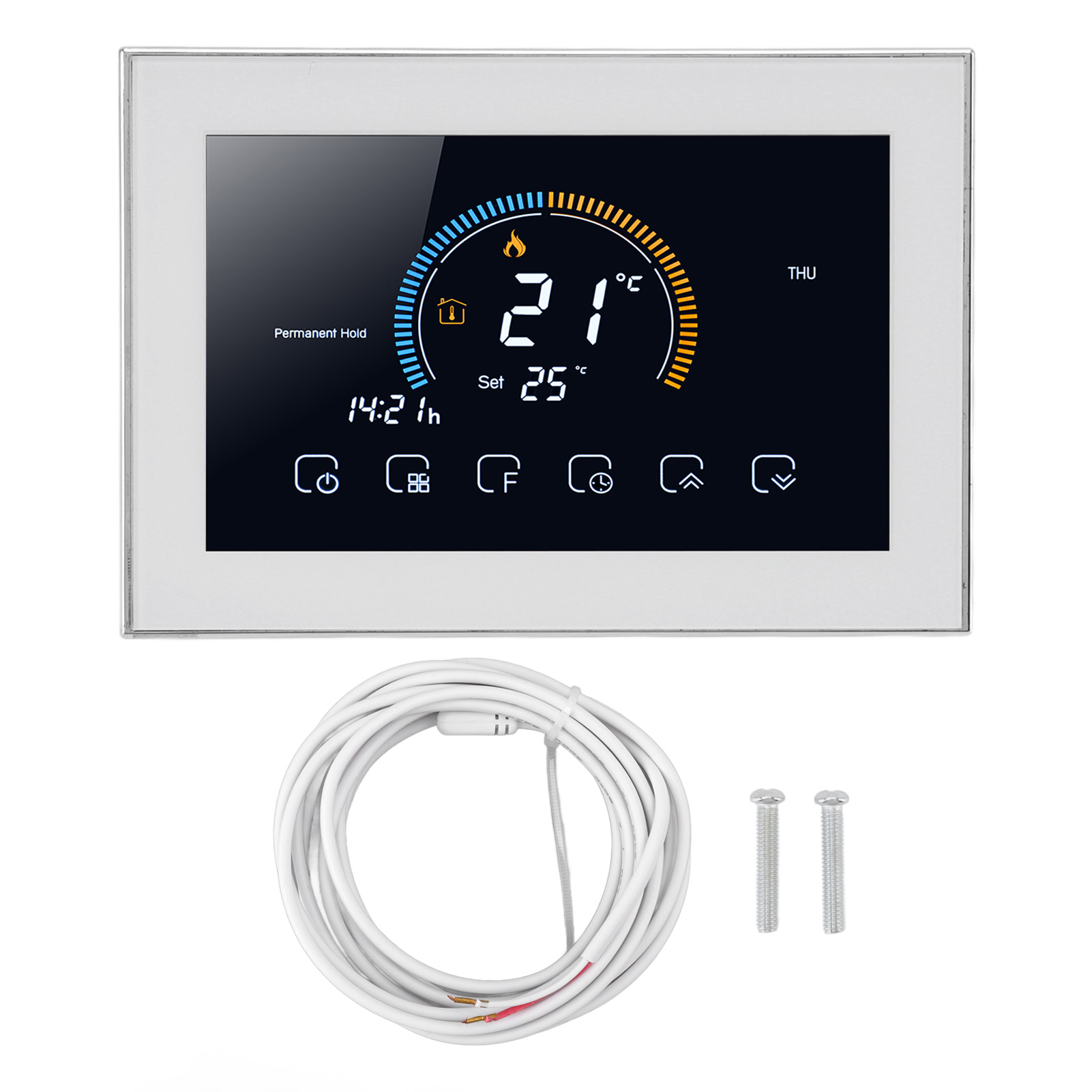 Toivize Bht-8000gb Smart-thermostat, Programmierbares Wlan Mit Lcd-touchscreen, Sprachsteuerung Und App, Weiß