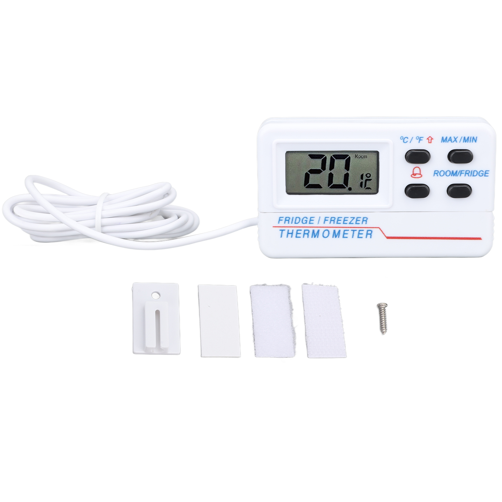 Digitales Kühl-/gefrierschrankthermometer Von Toivize Mit Akustischem Und Optischem Alarm Und Lcd-bildschirm, Temperaturbereich -50 °c Bis 70 °c