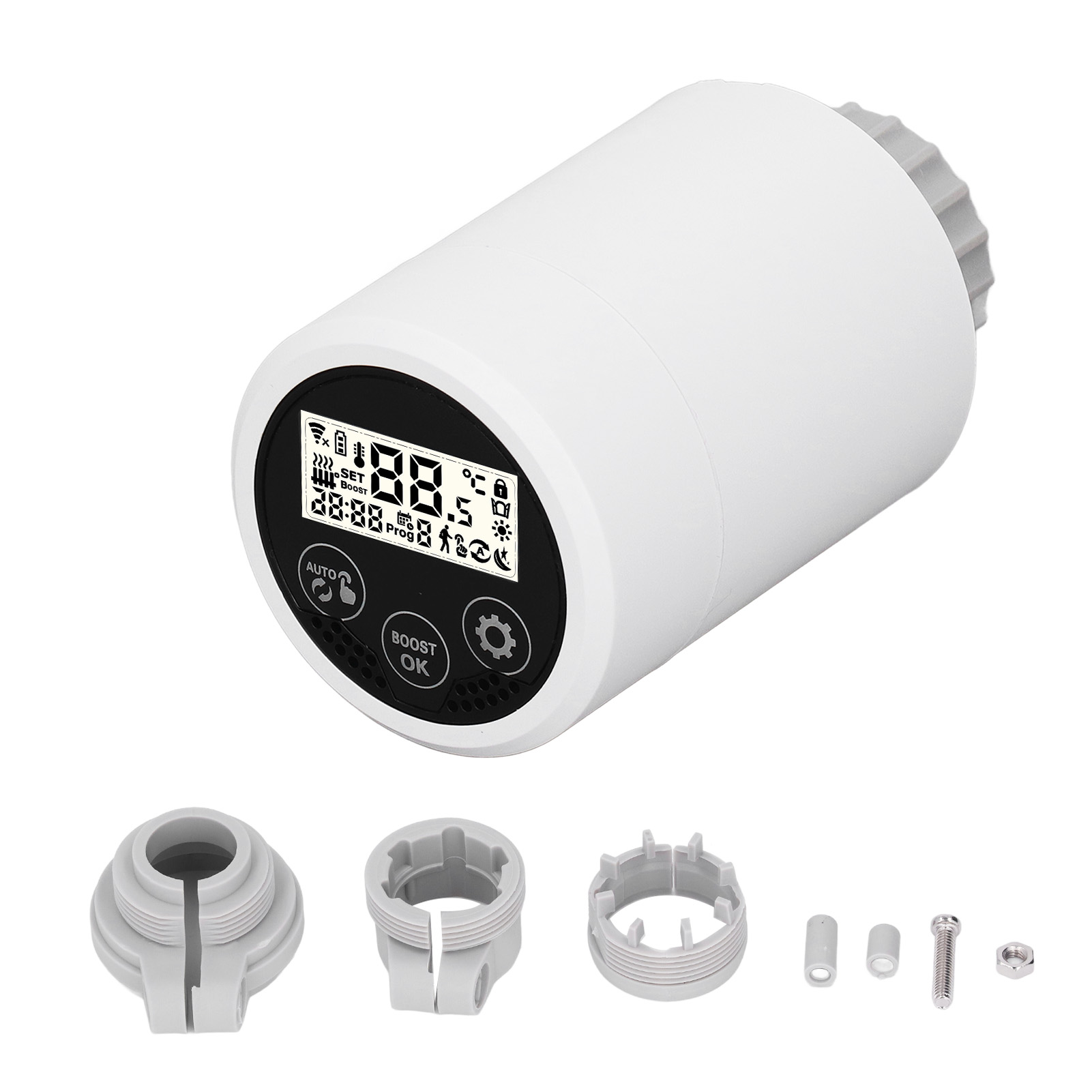 Hy366-zb Intelligenter Zigbee-thermostat-heizkörperkopf Mit Mobiler App Und Wöchentlicher Programmierung