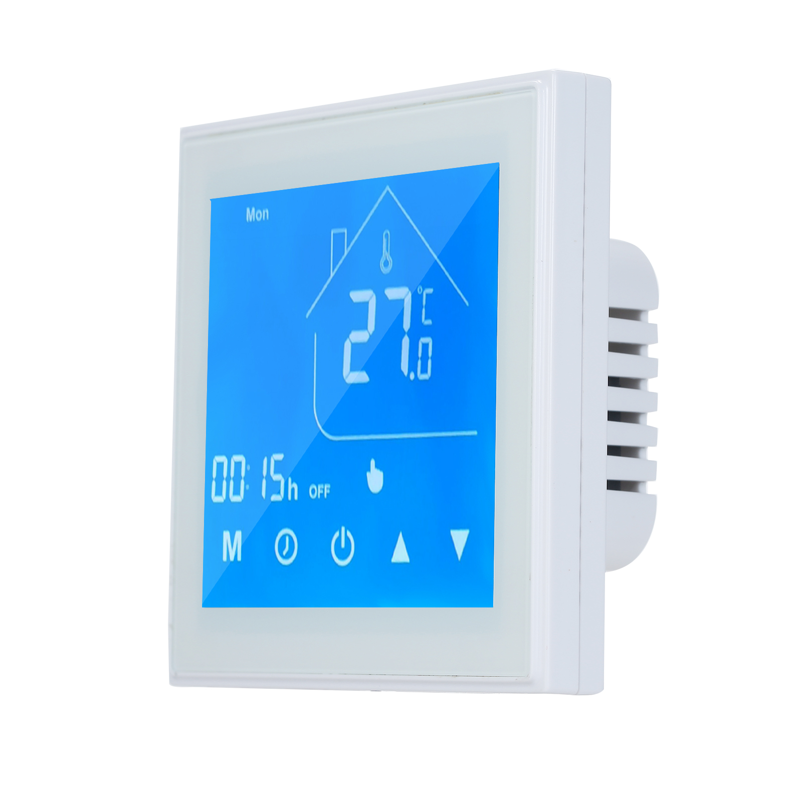 Ortvia Hc-t010-ga Programmierbarer Thermostat Mit Weißem Touchscreen-lcd Und Wlan Für Warmwasserheizung