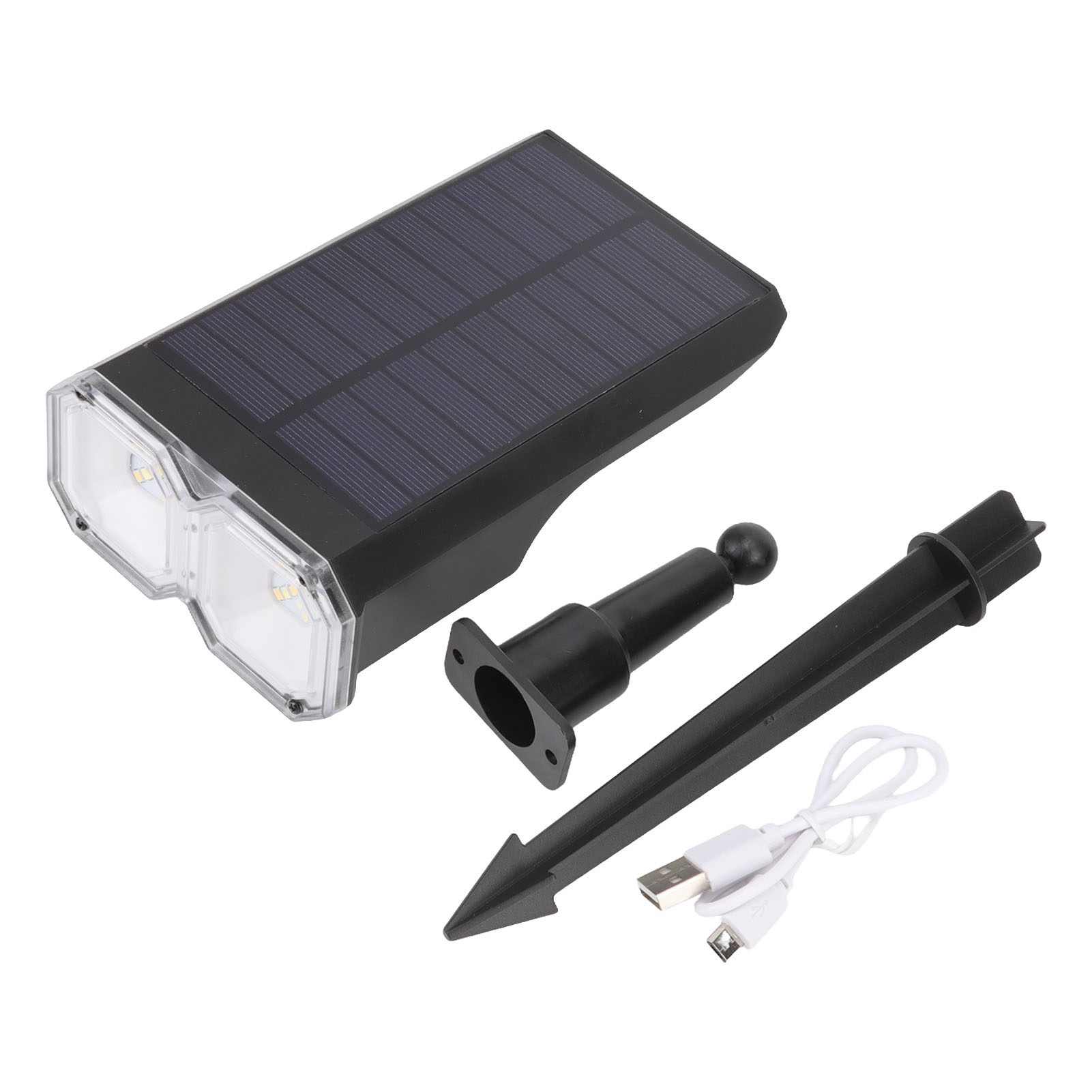 Toivize Jg025 Solar-flutlicht Für Den Außenbereich, Ip65 Wasserdicht, 18 Warmweiße Leds, Verstellbar Für Garten, Terrasse, Einfahrt Und Landschaftsgestaltung