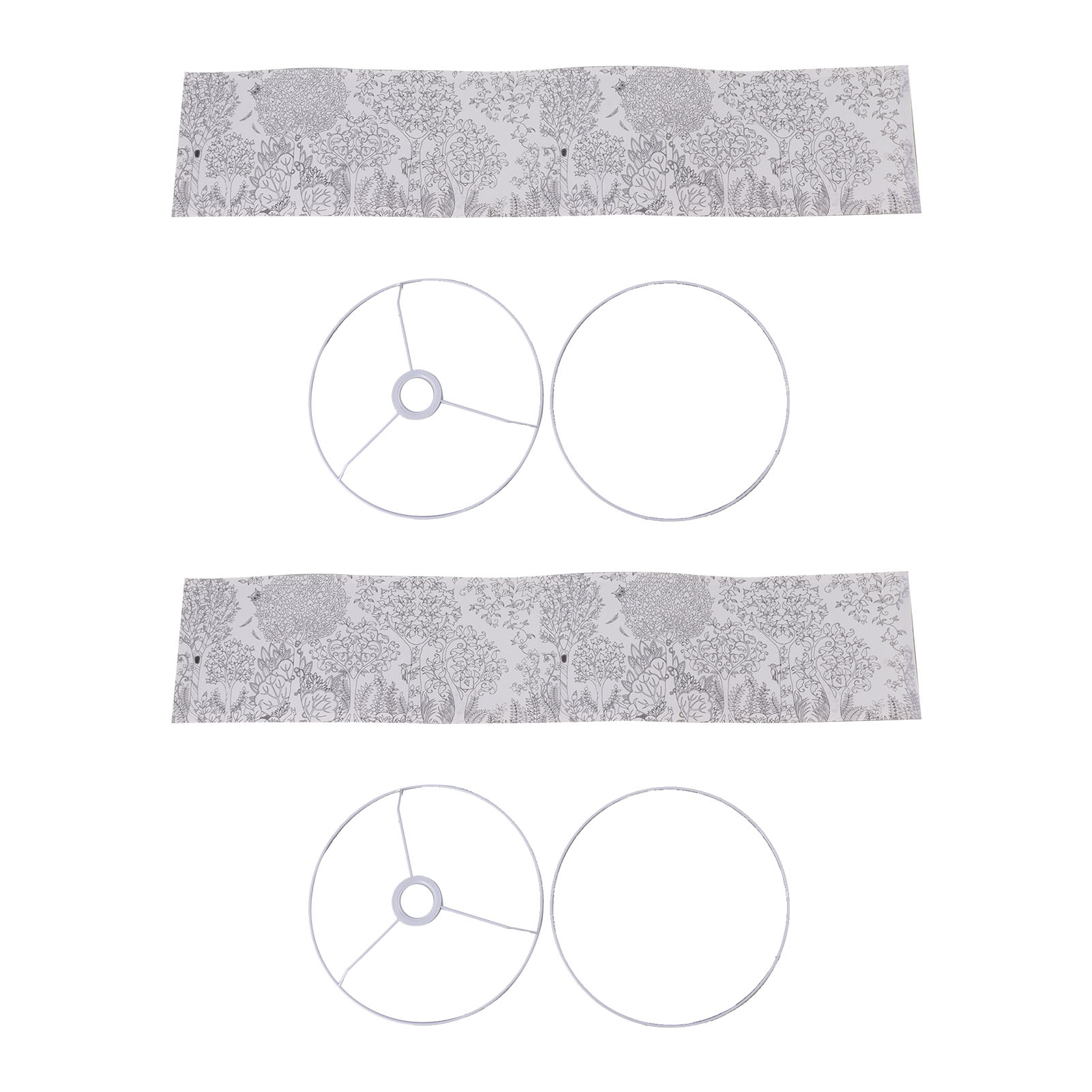 Set Mit 2 Zylindrischen Toivize-pvc-lampenschirmen Mit Baummotiv, 30 X 20 Cm, Modernes Design Für E27/e26-lampen, Für Wohn- Oder Schlafzimmer