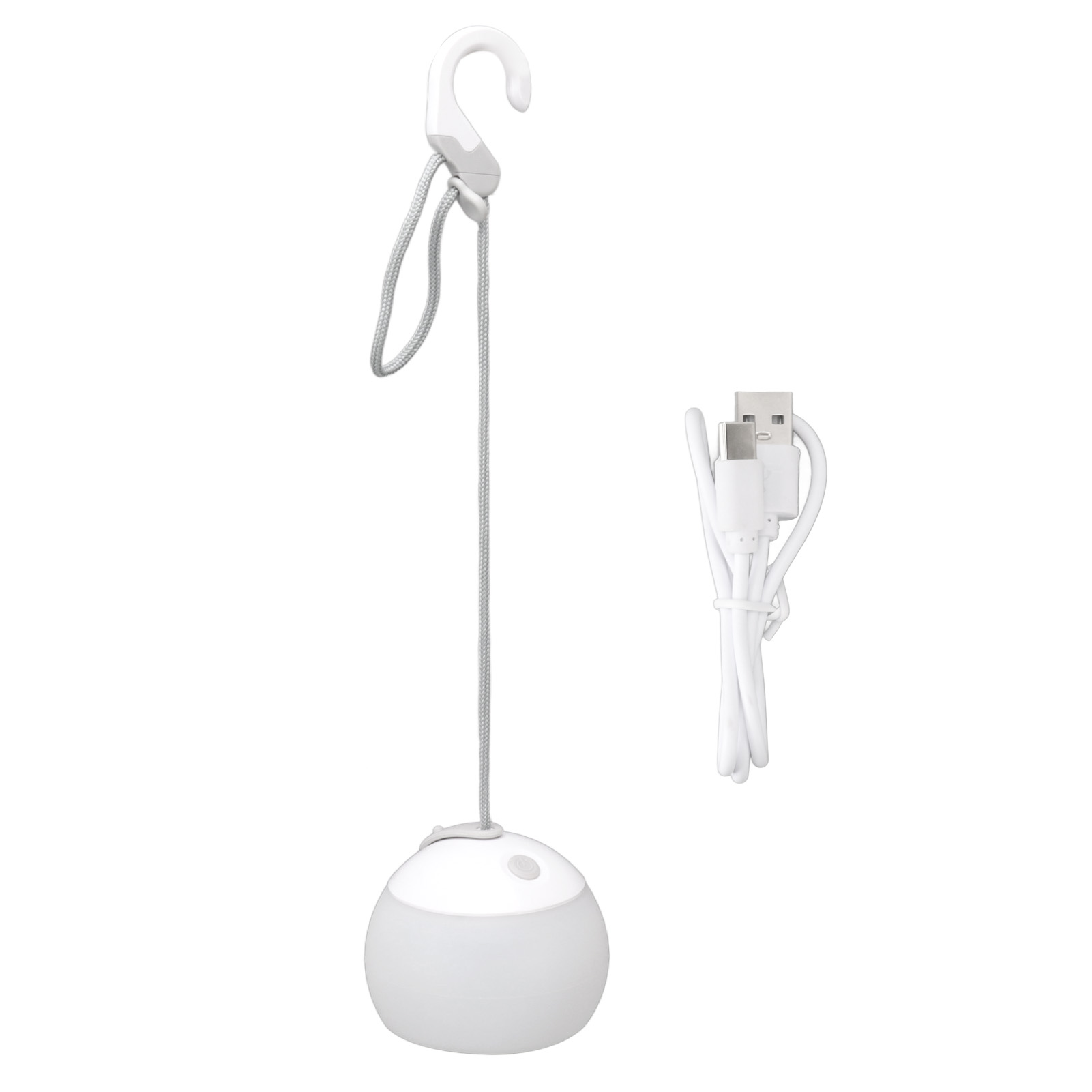Wiederaufladbare Led-campinglaterne Mit Usb-c-anschluss, Weichem Tpr-schirm, 3600-mah-akku, Warmweißem Und Weißem Licht, 3 Helligkeitsstufen, Ideal Zum Wandern