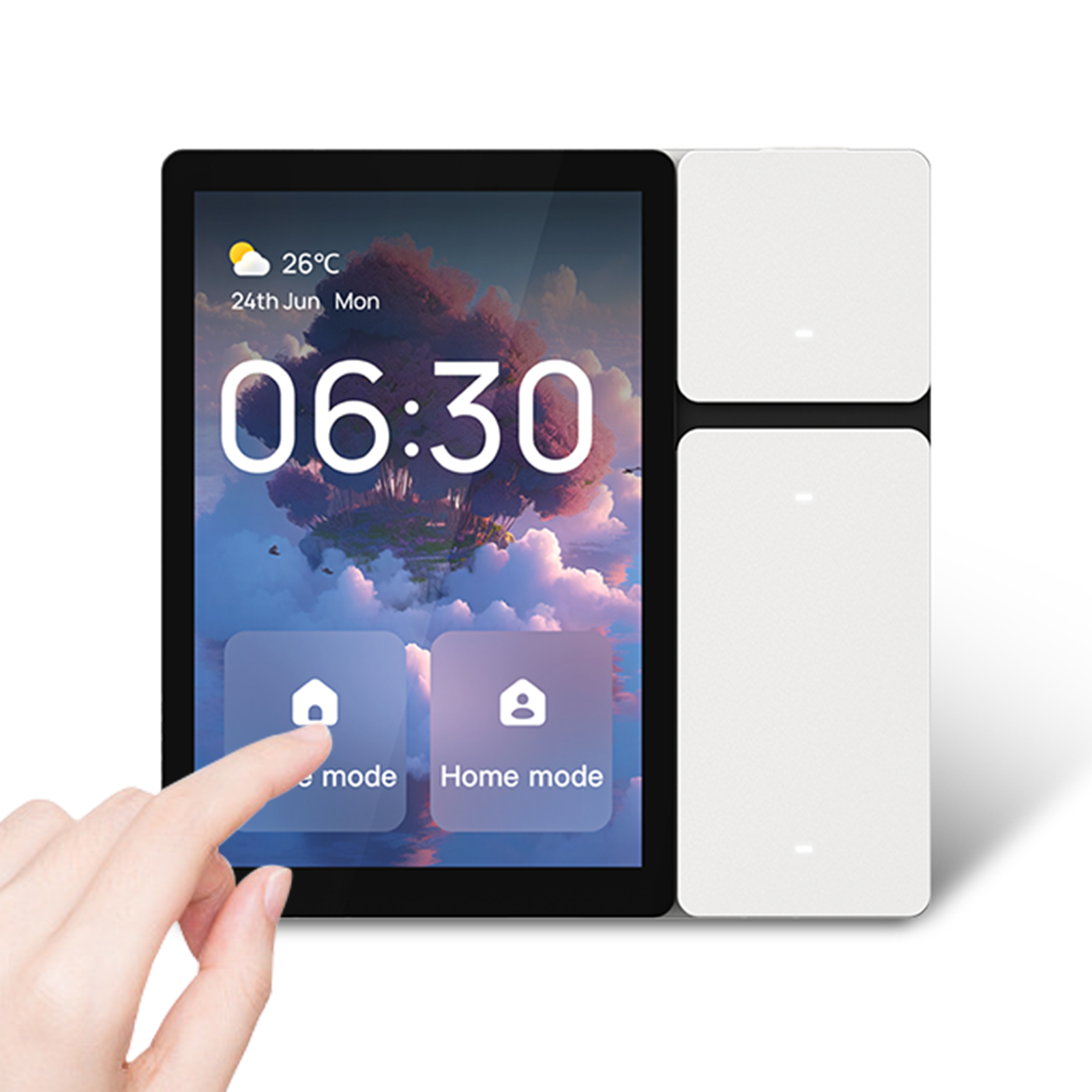 Tpp06 Smart-bedienfeld, 3,5"-touchscreen, 3 Integrierte Ir-relais, Weiß, Wandmontage, Hausautomation