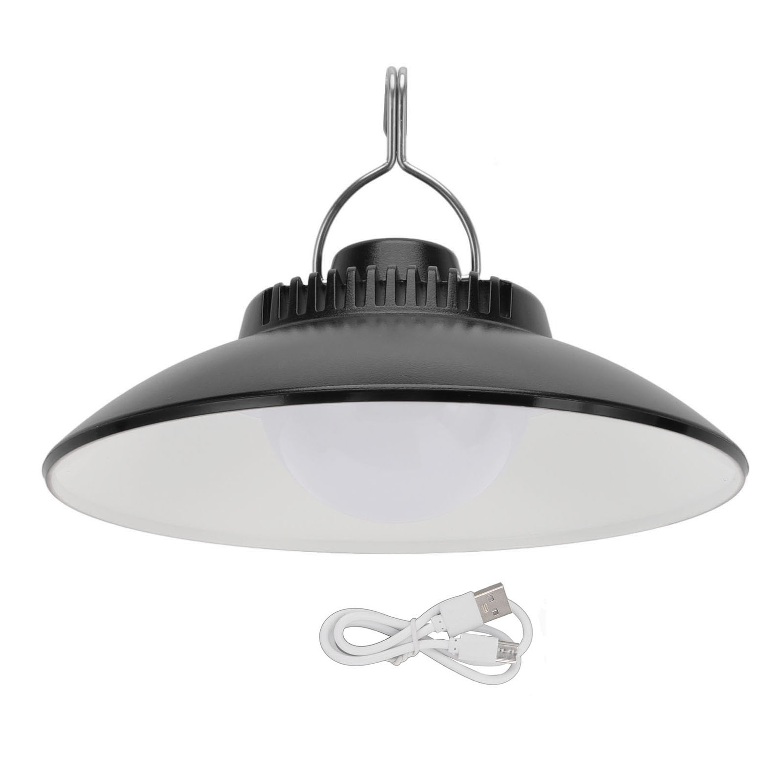 Toivize Zp03701 Weiße Led-campinglampe, Wiederaufladbarer Usb-c-akku (1200 Mah), Integrierter Haken, Kompaktes Retro-design, 18 Cm
