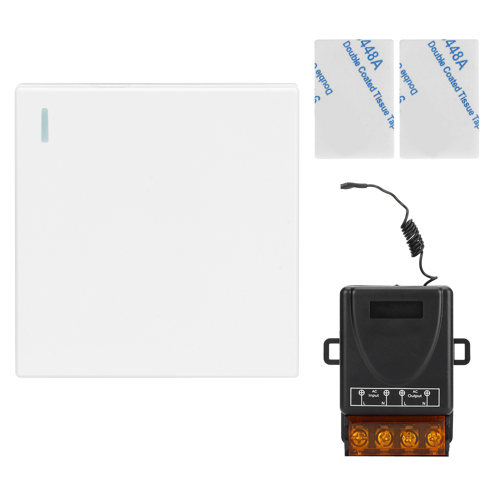 Rc002-ac 80–260 V Funk-wandschalter, 100 M Reichweite, Klebemontage, Einfache Steuerung Der Hausbeleuchtung
