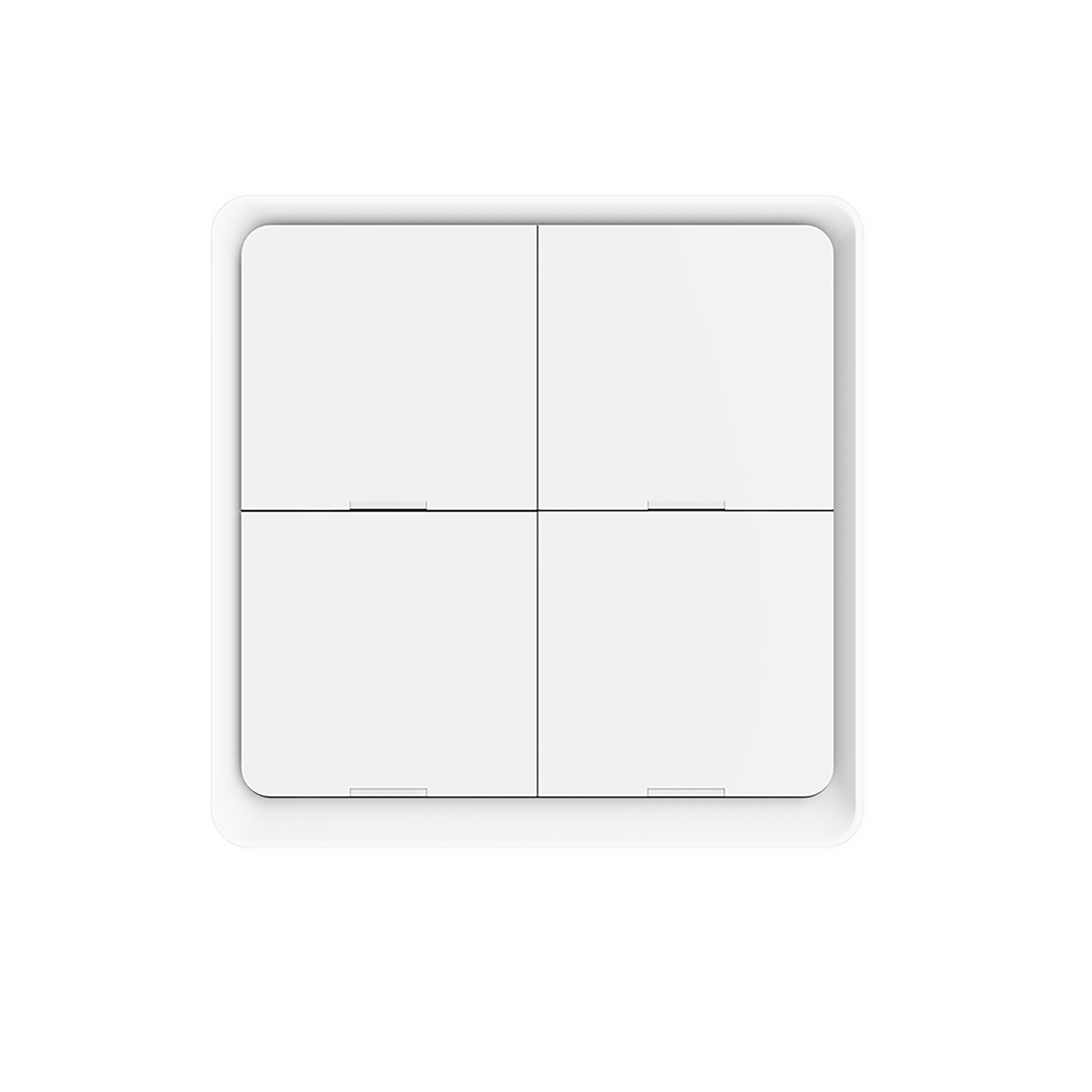 Tuya 4-tasten-zigbee-funkwandschalter, Weiß, Mit Integrierter Cr2430-batterie, Einfache Klebemontage Für Smart-home-automatisierung