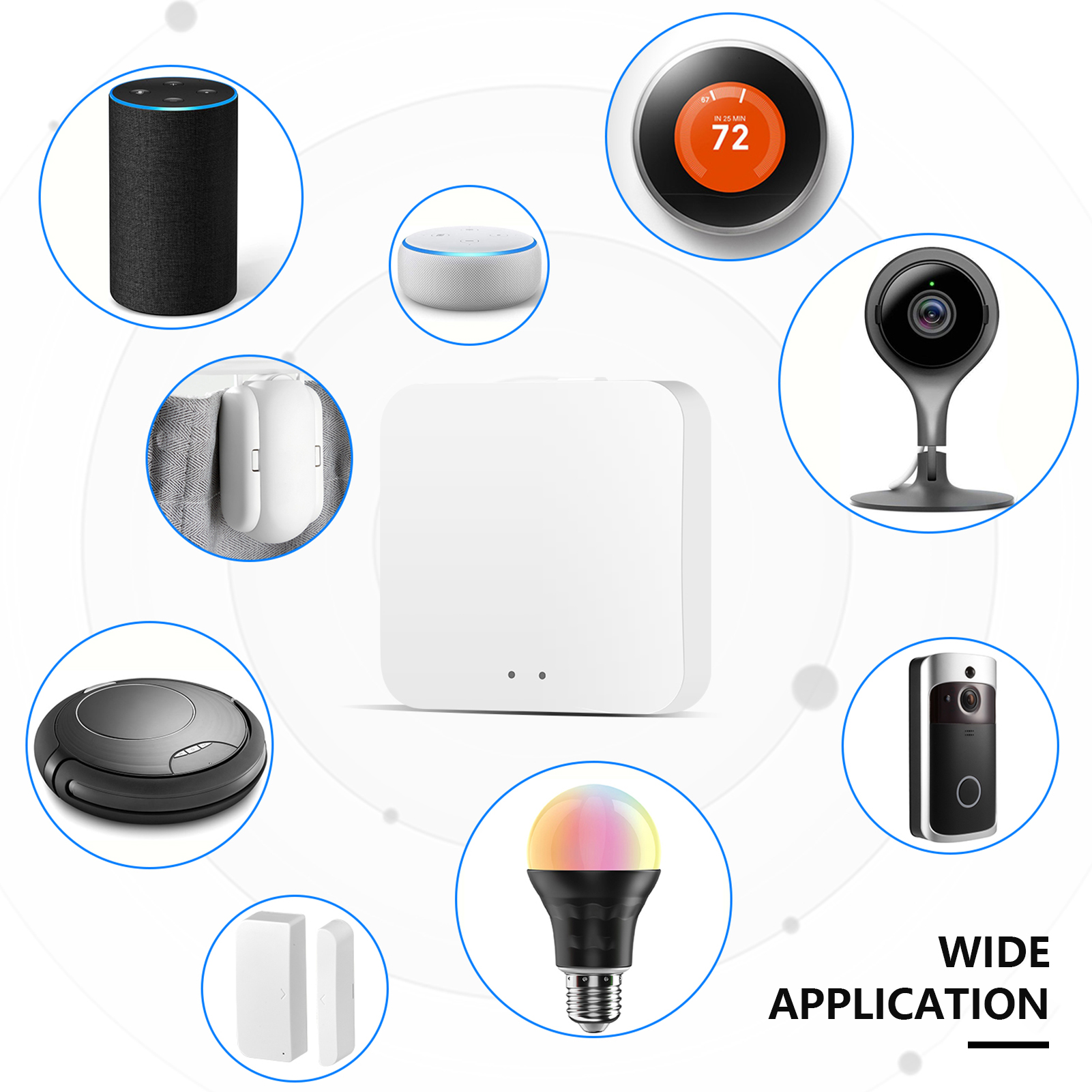 Toivize Jmx001 Zigbee Gateway, Kompakter Weißer Smart Hub, Kompatibel Mit Alexa Und Google Assistant, Unterstützt Bis Zu 60 Smart-home-geräte