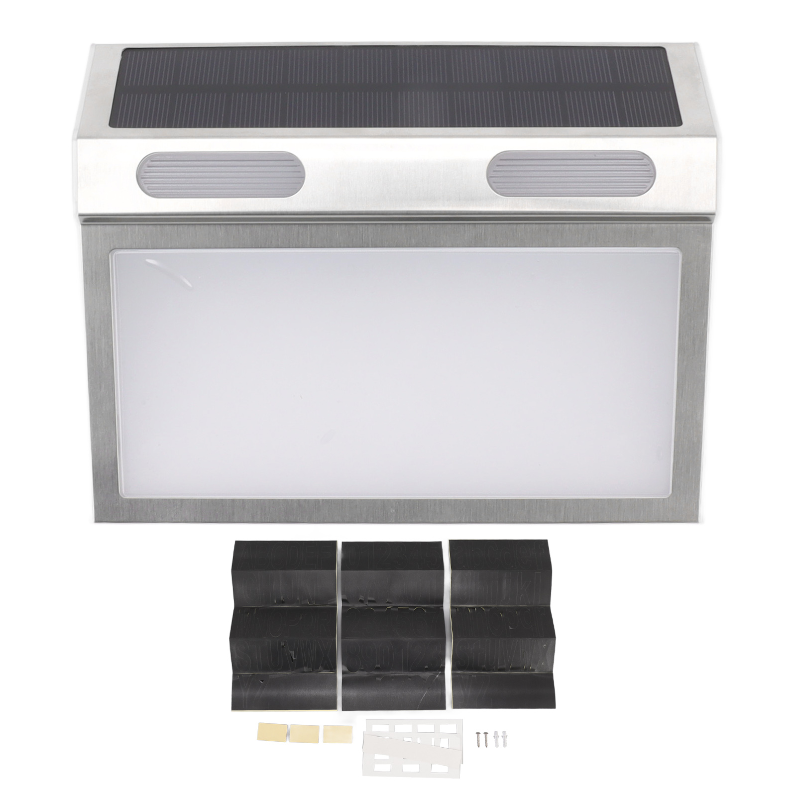 Toivize Led-solarpanel, Edelstahl, Ip65, 3 Farbtemperaturen, Wasserdicht, 8 Stunden Akkulaufzeit, Außenbeleuchtung Für Hausnummernschilder
