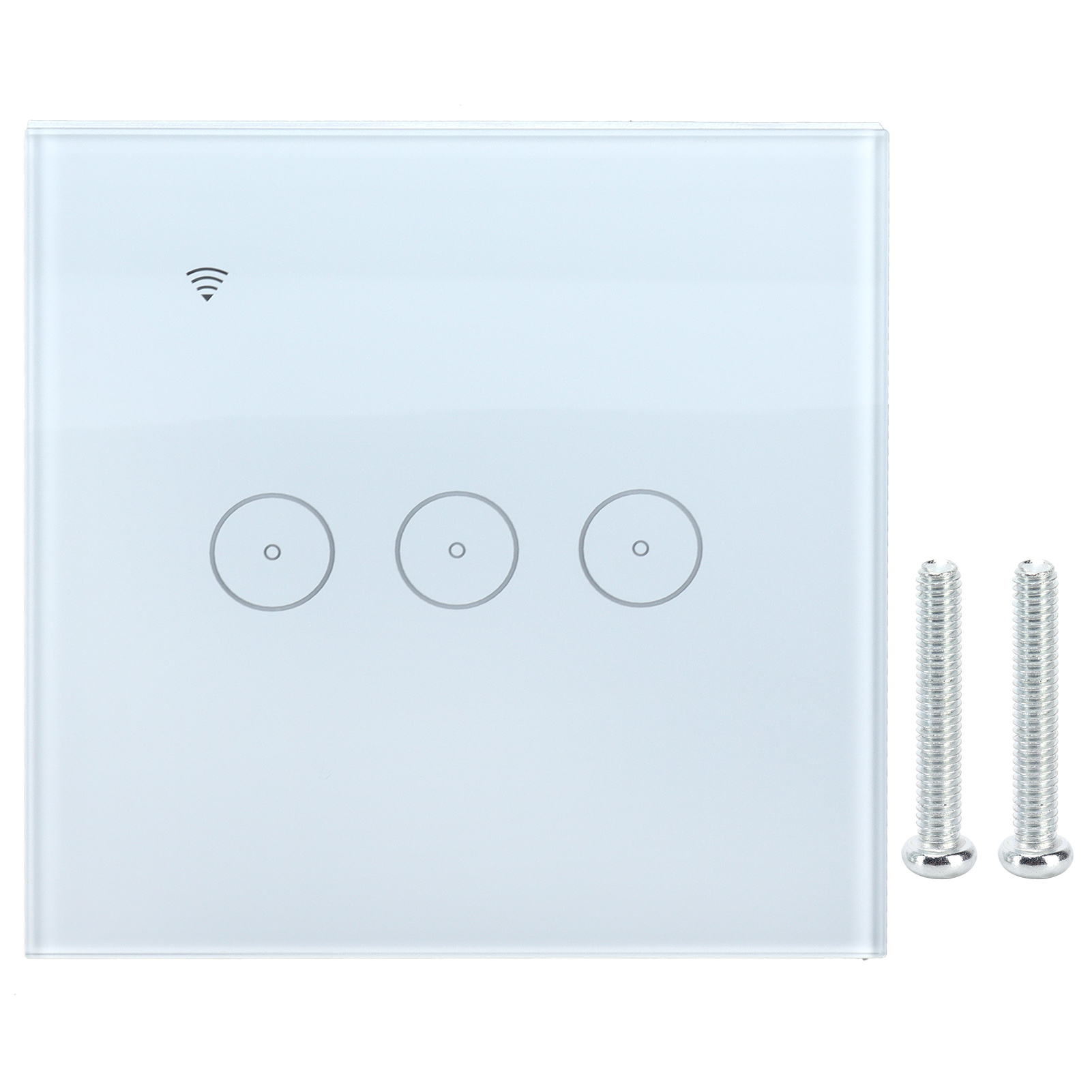 Tuya 3-wege-wlan-touch-wandschalter, Weiß, 95-250 V 10 A, Alexa- Und Google-sprachsteuerung, Elegantes Design (pc+abs)