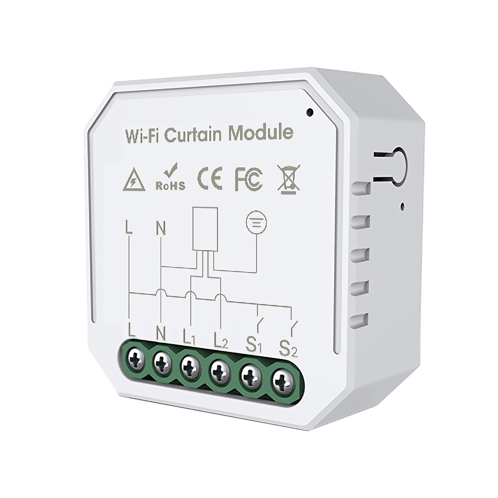 Tuya Smart Wifi Rollladenmodul Mit Alexa- Und Google Home-sprachsteuerung, Timer, Abs, 100–240 V, Einfache Werkzeuglose Montage