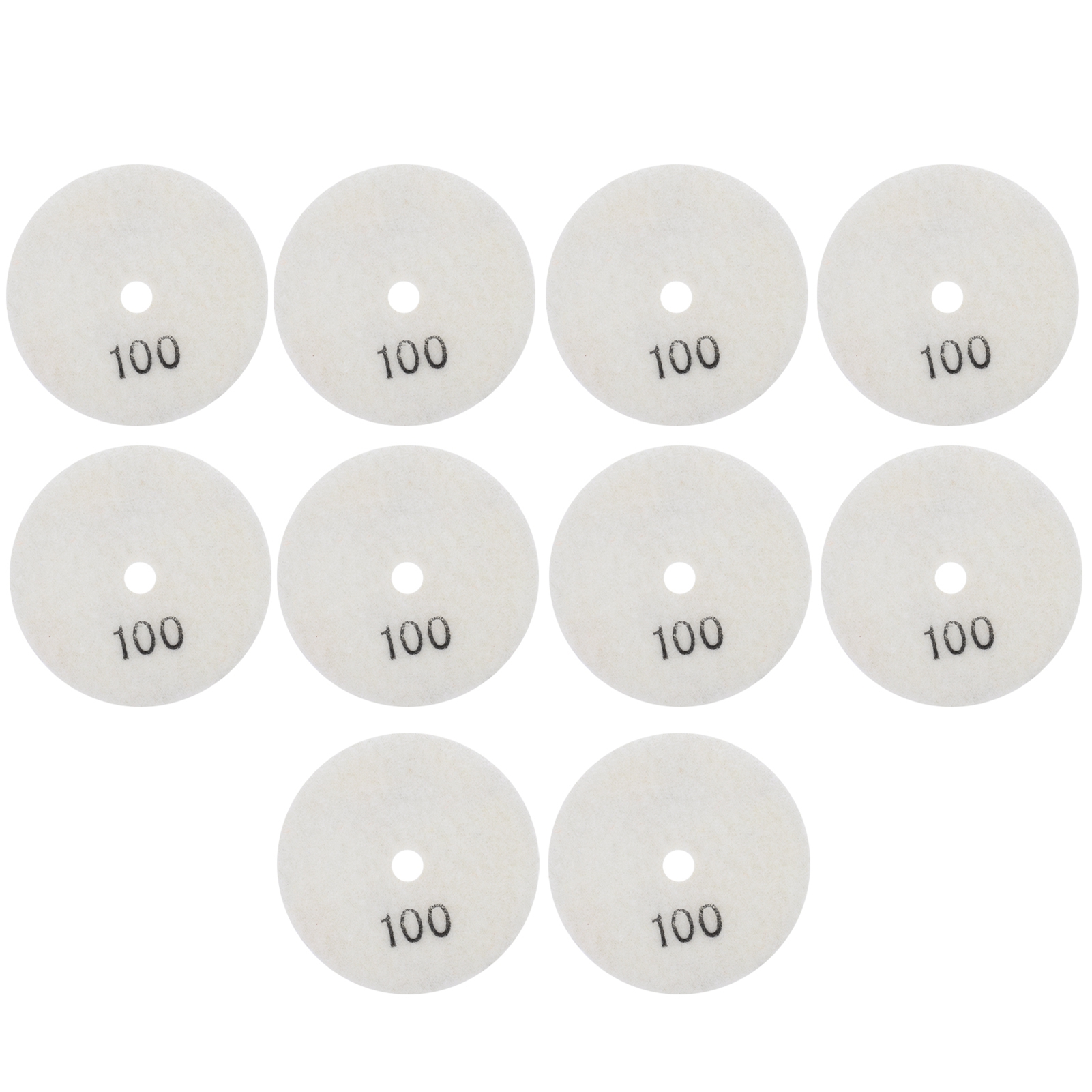 Set Mit 10 Diamantschleifscheiben (80 Mm), Körnung 100, Für Marmor, Beton, Stein, Weiße Untergründe, Nass- Und Trockenbearbeitung