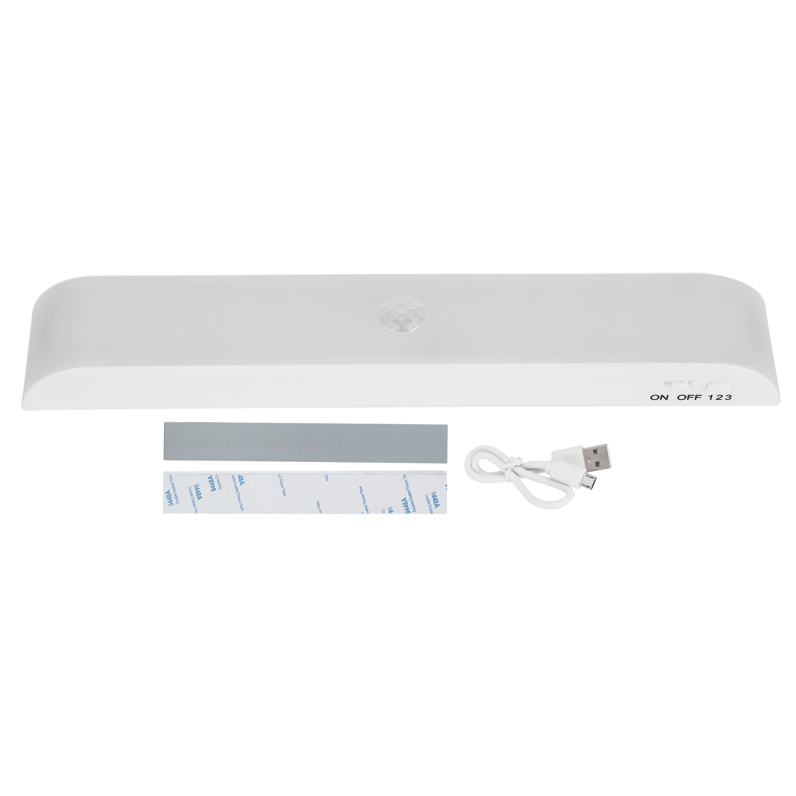Led-schrankleuchte Mit Bewegungsmelder, Usb-aufladbar, Zwei Weiße Leuchtreihen 350 Lm, Kabellose Magnetische Schrankbefestigung