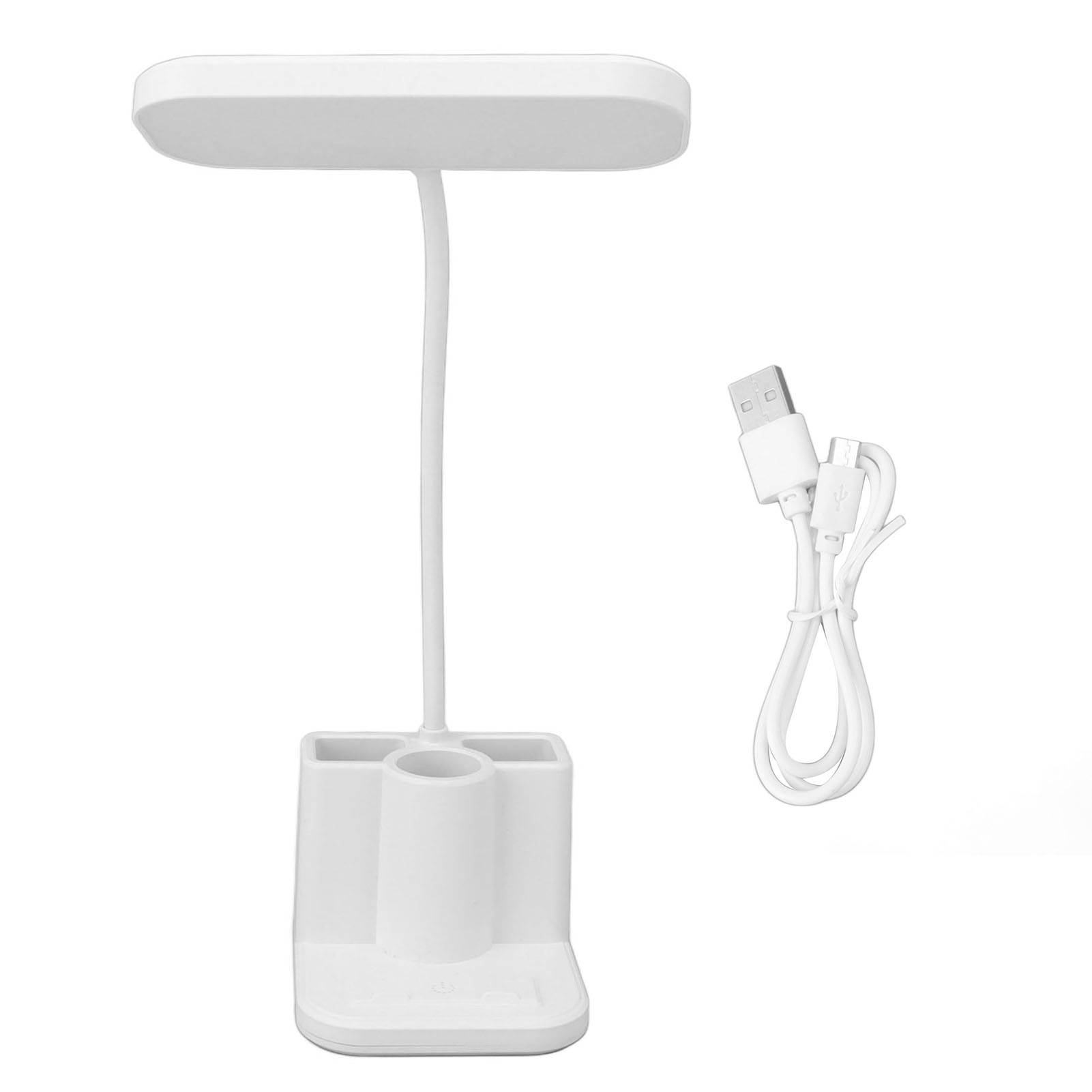 Wiederaufladbare Led-schreibtischlampe Von Toivize Mit Handy- Und Stifthalter, 3 Farbtemperaturen, Per Touch Dimmbar, 360° Flexibel