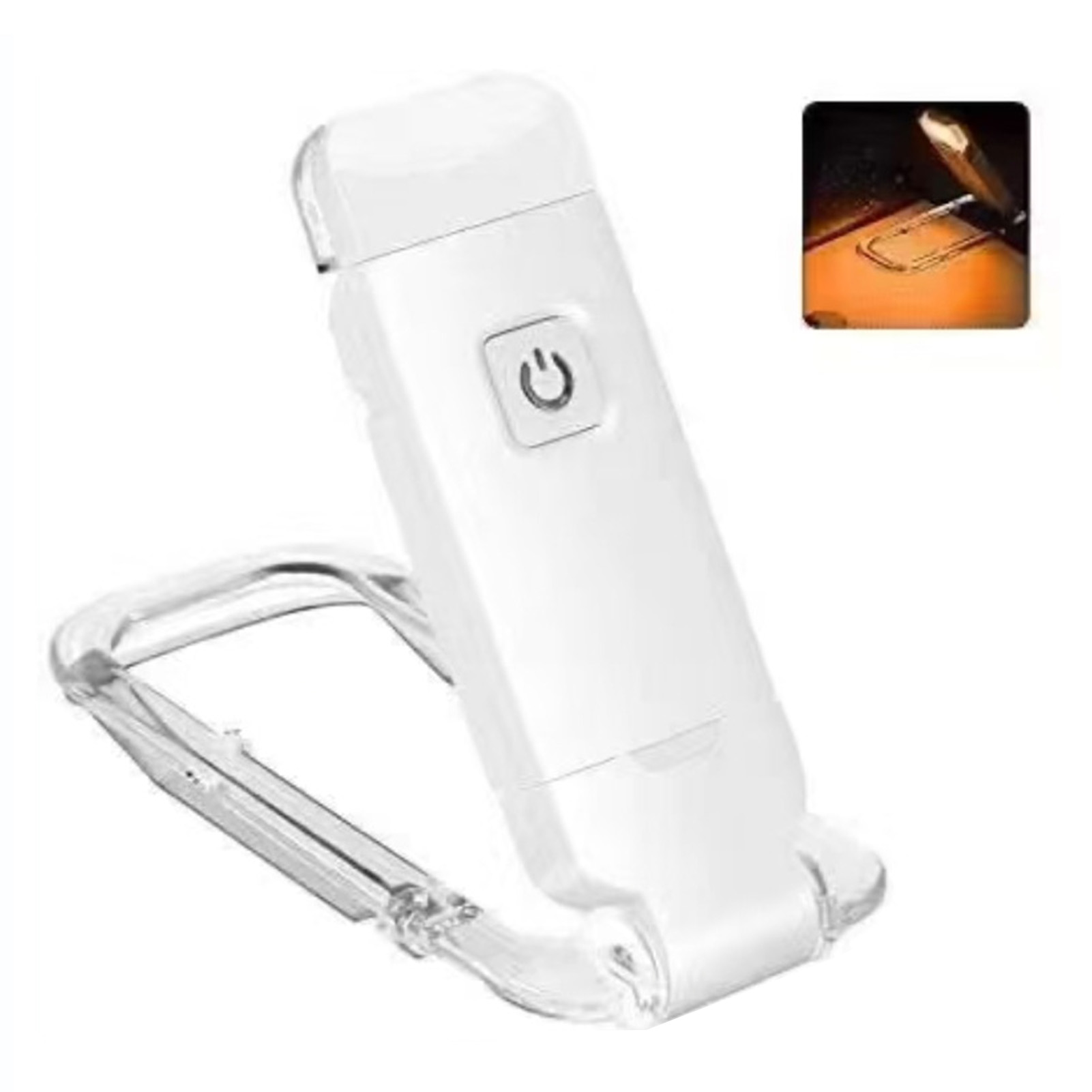 Toivize Usb-wiederaufladbare, Flexible Clip-on-leseleuchte, Warmes Licht, Augenschonend, 160-mah-akku Für Bücher Und Tastaturen