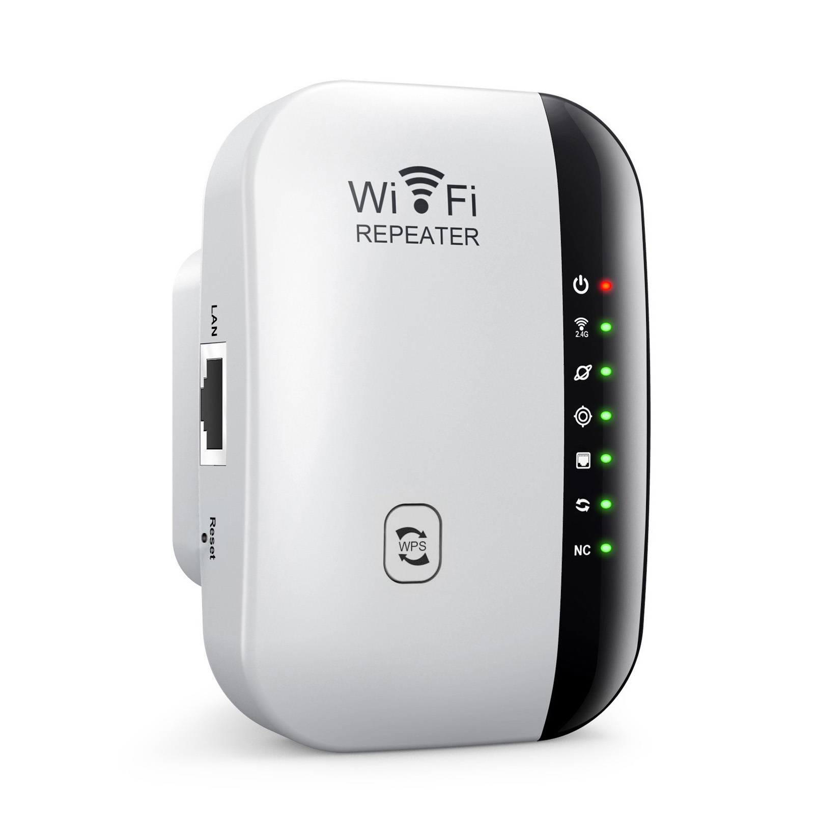 Toivize 300 Mbit/s Wlan-repeater-signalverstärker Mit 7 Leds, Ap-modus, Ethernet, Weißem Eu-stecker – Ideal Für Zuhause Oder Büro