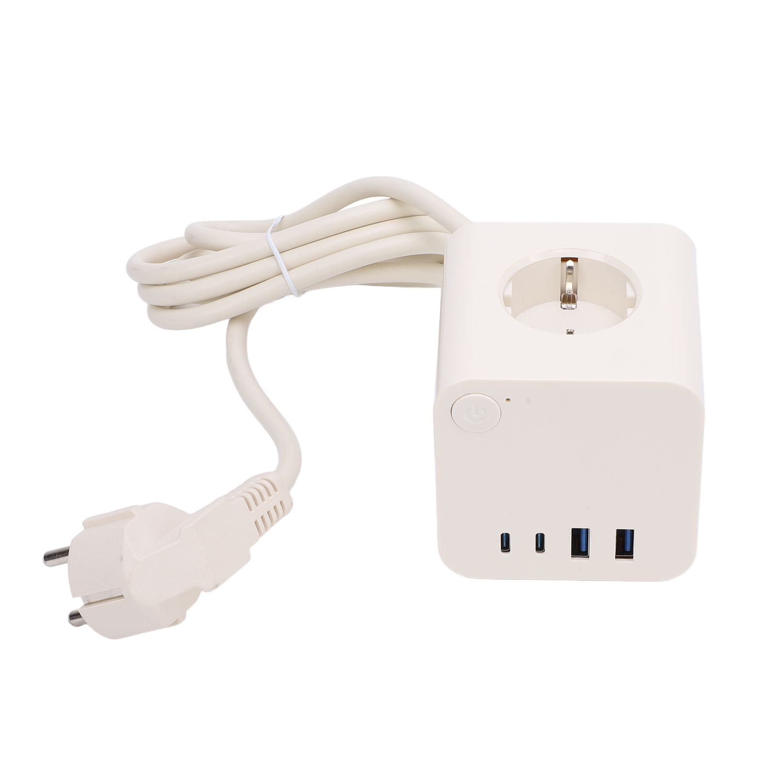 Toivize 7-in-1 Kompakte, Feuerfeste Würfel-steckdosenleiste Mit 3 Steckdosen Und 4 Usb-c/a-anschlüssen, 25-w-schnellladefunktion, Schalter Und 3-m-kabel
