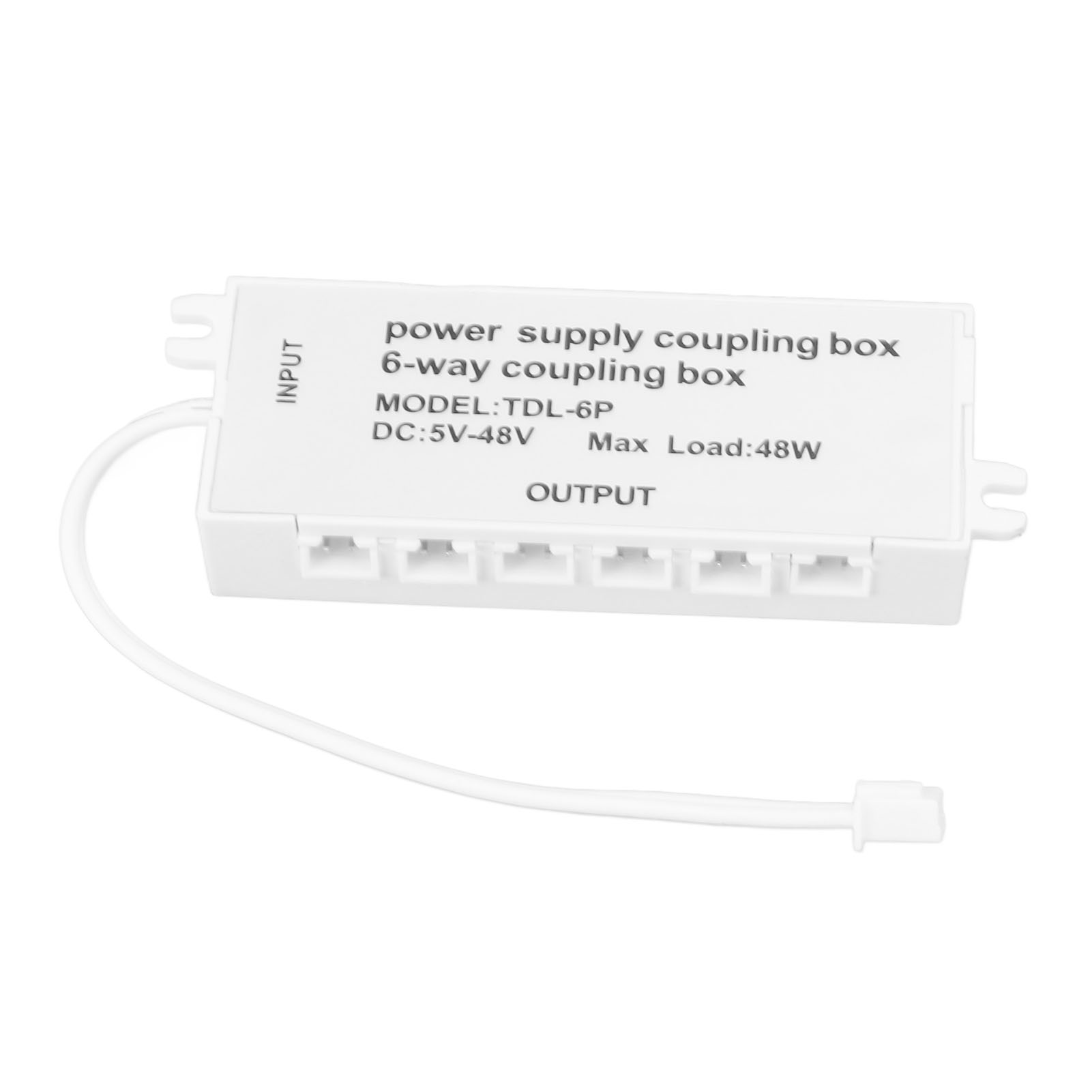 Toivize Xh2.5 6-fach Dc-anschlussdose Mit Plug-and-play-led-anschluss Für 5–48-v-niedervoltbeleuchtung Bis 48 W. Einfache, Lötfreie Installation. Kompaktes Abs-gehäuse.