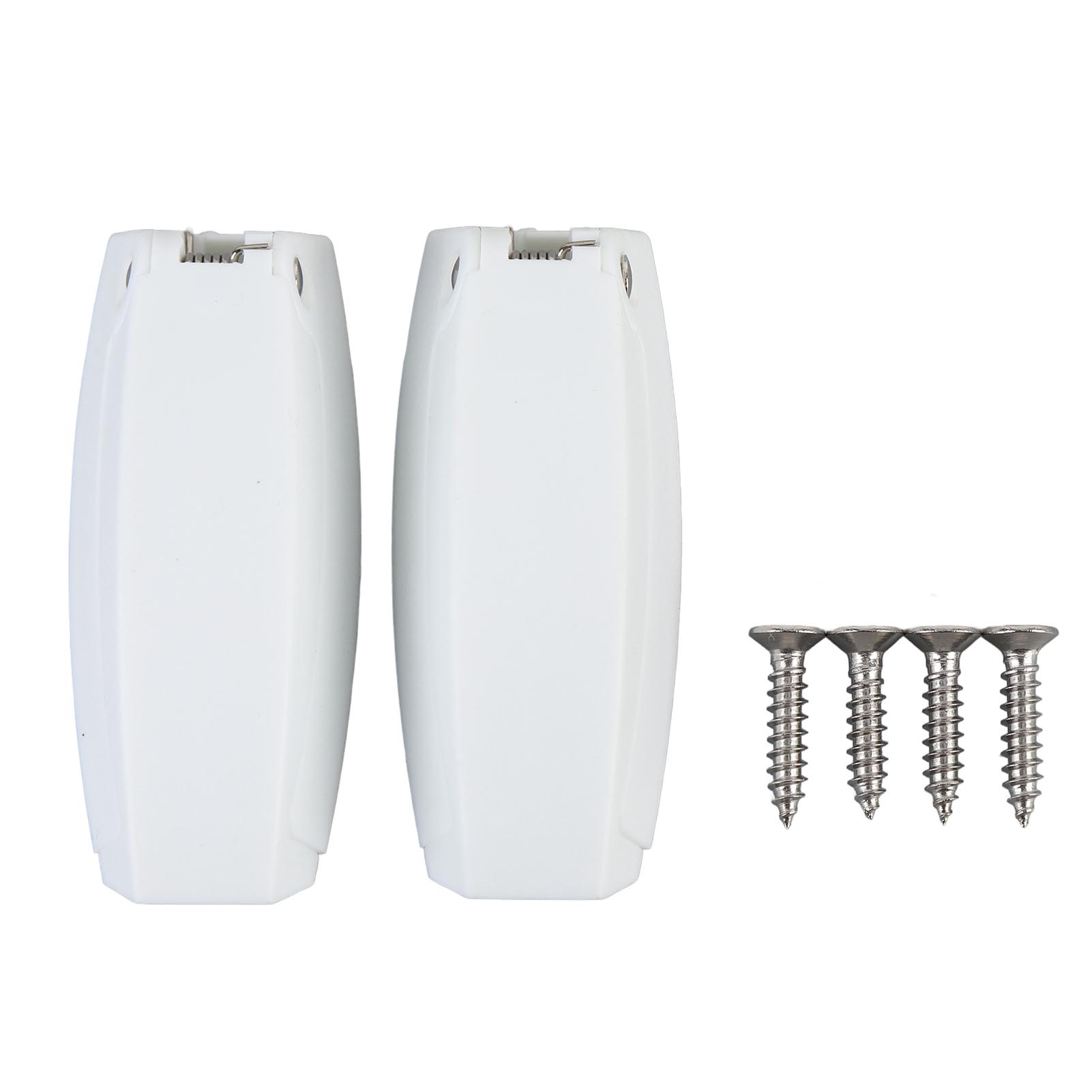 Set Mit 2 Weißen Türriegeln Aus Nylon Für Wohnmobile, Robust Und Einfach Zu Montieren, Ideal Für Wohnwagen Und Boote