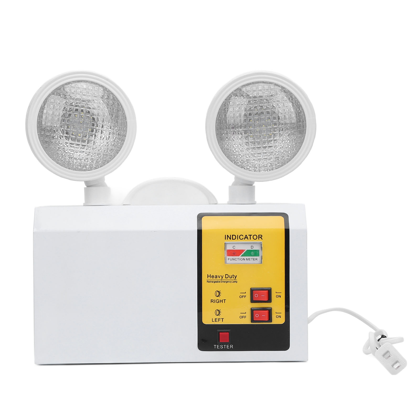 Zweiflammige Led-notleuchte, Integrierter 1800-mah-nicd-akku, Robustes Abs-gehäuse, Einfache Wandmontage Für Büros Und Geschäfte