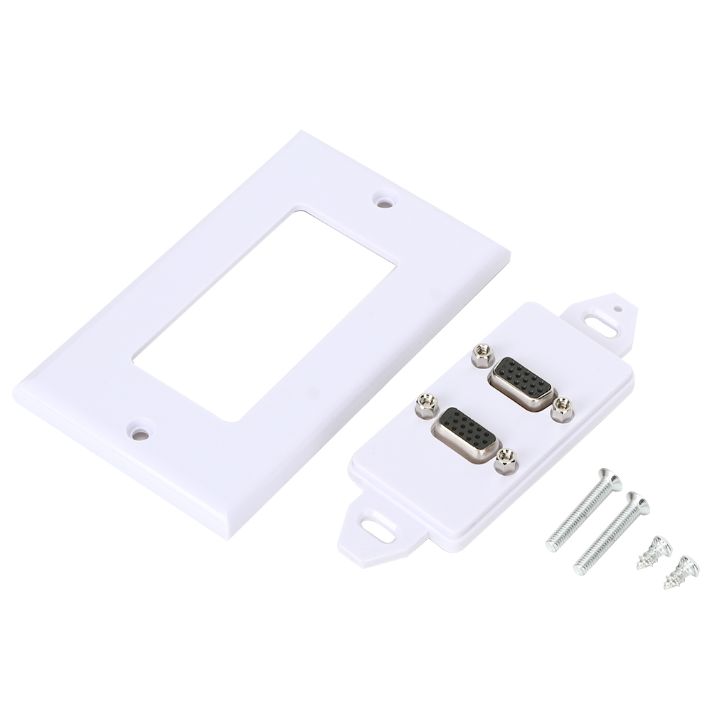 Toivize Abs 11x7cm Robuste Dual-vga-wanddose (weiblich)