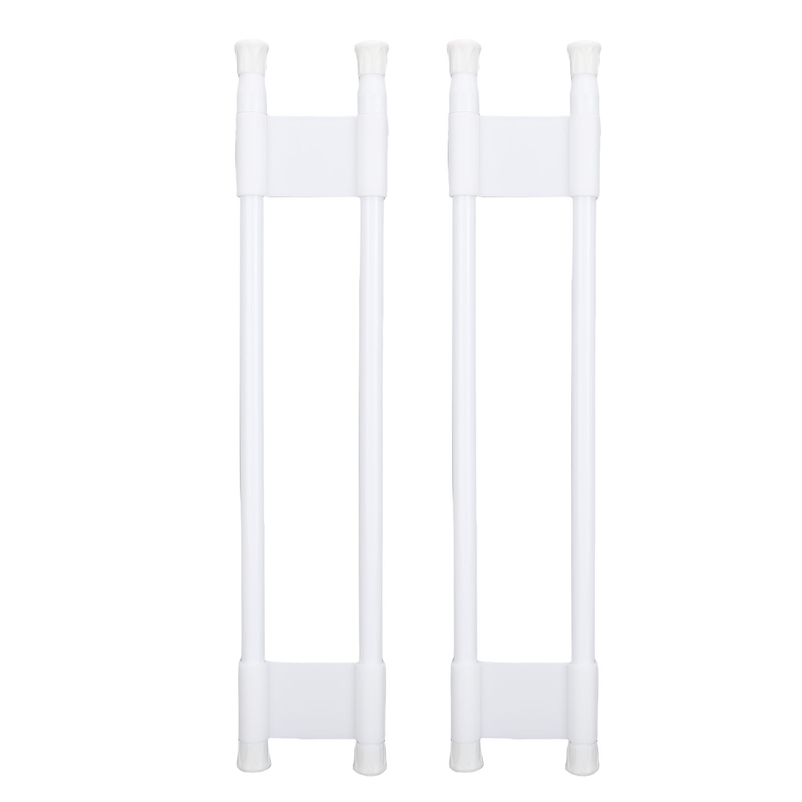 Spannstange Für Wohnmobil-kühlschrank – 2er-set – Verstellbar 40–70 Cm – Doppelreihig, Weißes Pvc/metall – Werkzeuglose Montage