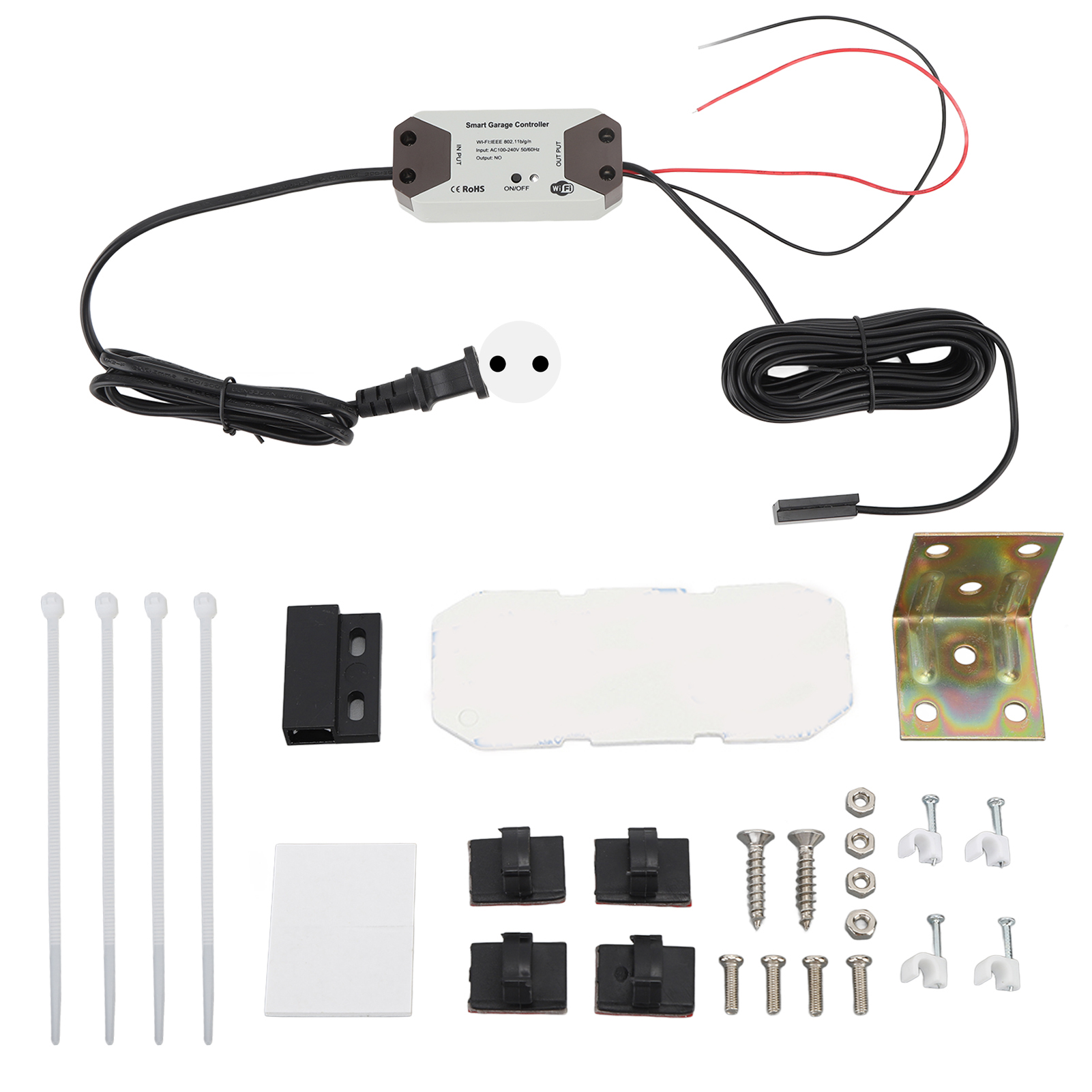 Toivize Wlan-garagentor-controller, Smartphone-steuerung, Kompatibel Mit Tuya (100–240 V Eu-stecker)