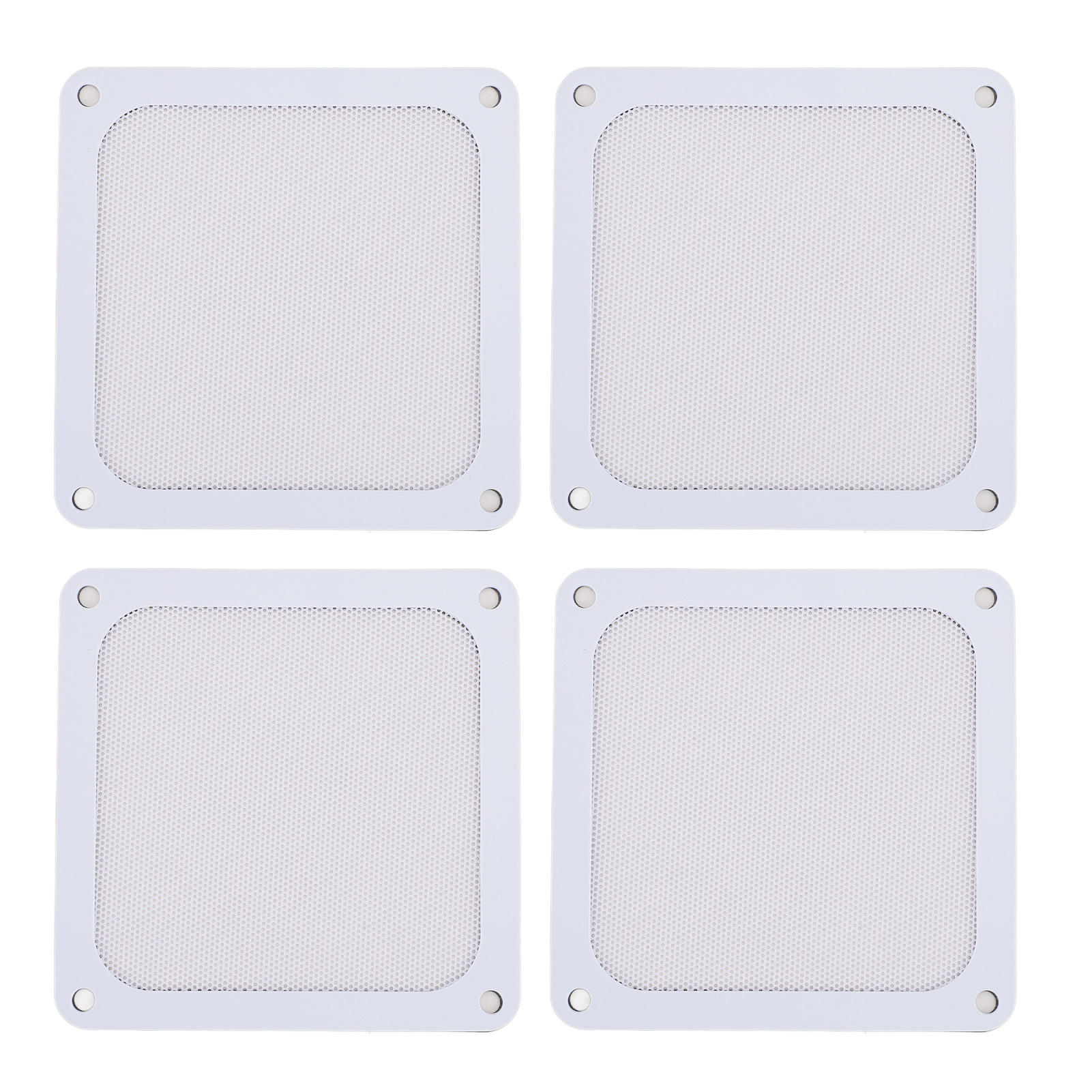 4er-pack 120-mm-pc-staubfilter – Weißer Pvc-magnetrahmen – Staubdichter Lüfterschutz Für Gehäuse