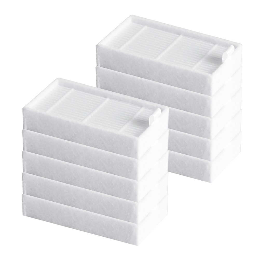 10er-pack Hepa-filter Für Ilife V3, V3s Und V5 Saugroboter – Weißes Vliesgewebe, 4,2 X 0,8 X 1,5 Cm – Einfacher Filterwechsel