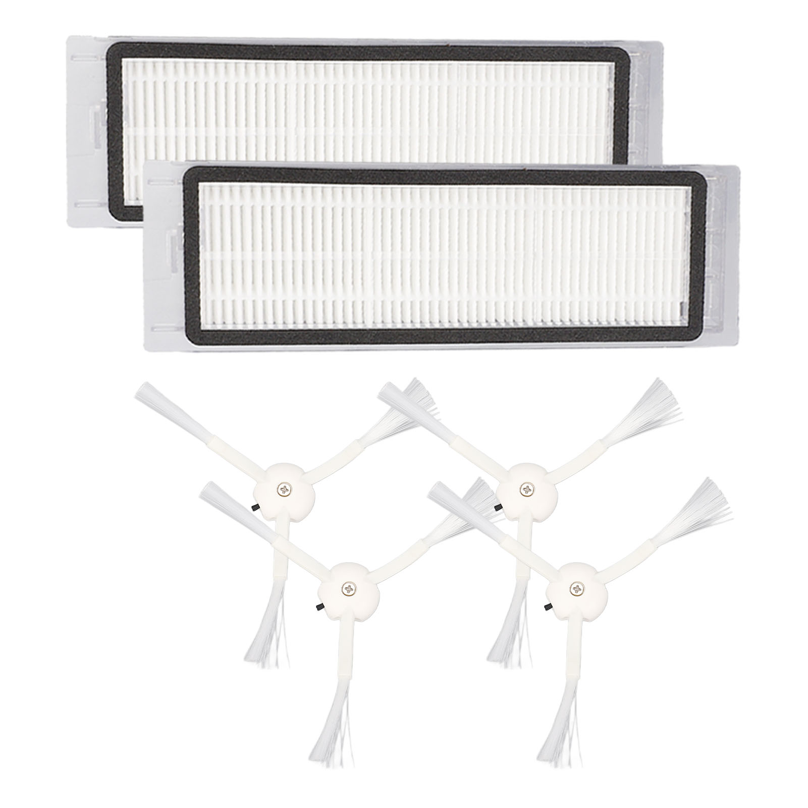 Filter- Und Seitenbürsten-set Für Xiaomi S50 S51 – Abs-gummi, 2 Filter + 4 Bürsten