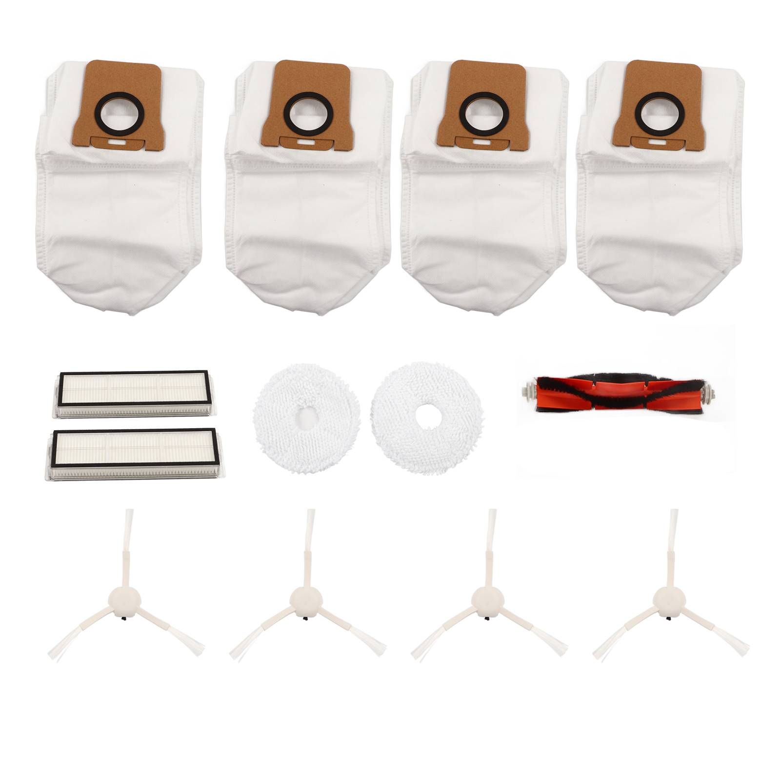 Zubehörset Für Dreame S10 Und S10 Pro Saugroboter: 1 Walze, 4 Bürsten, 2 Hepa-filter, 2 Reinigungstücher, 4 Beutel
