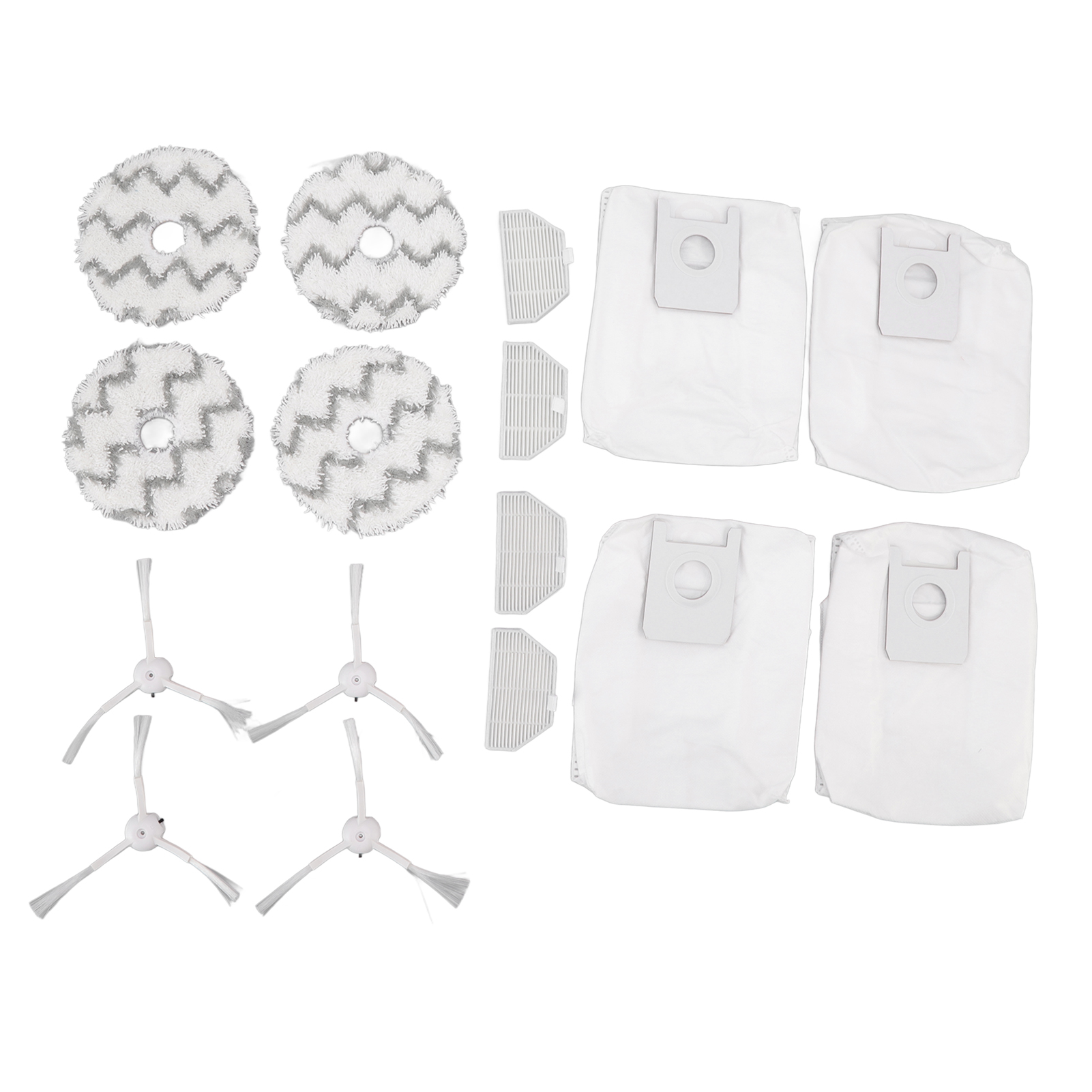 Roidmi Eva Sdj06rm Saugroboter-zubehörset – 4 Beutel, Hepa-filter, Tücher Und Seitenbürsten
