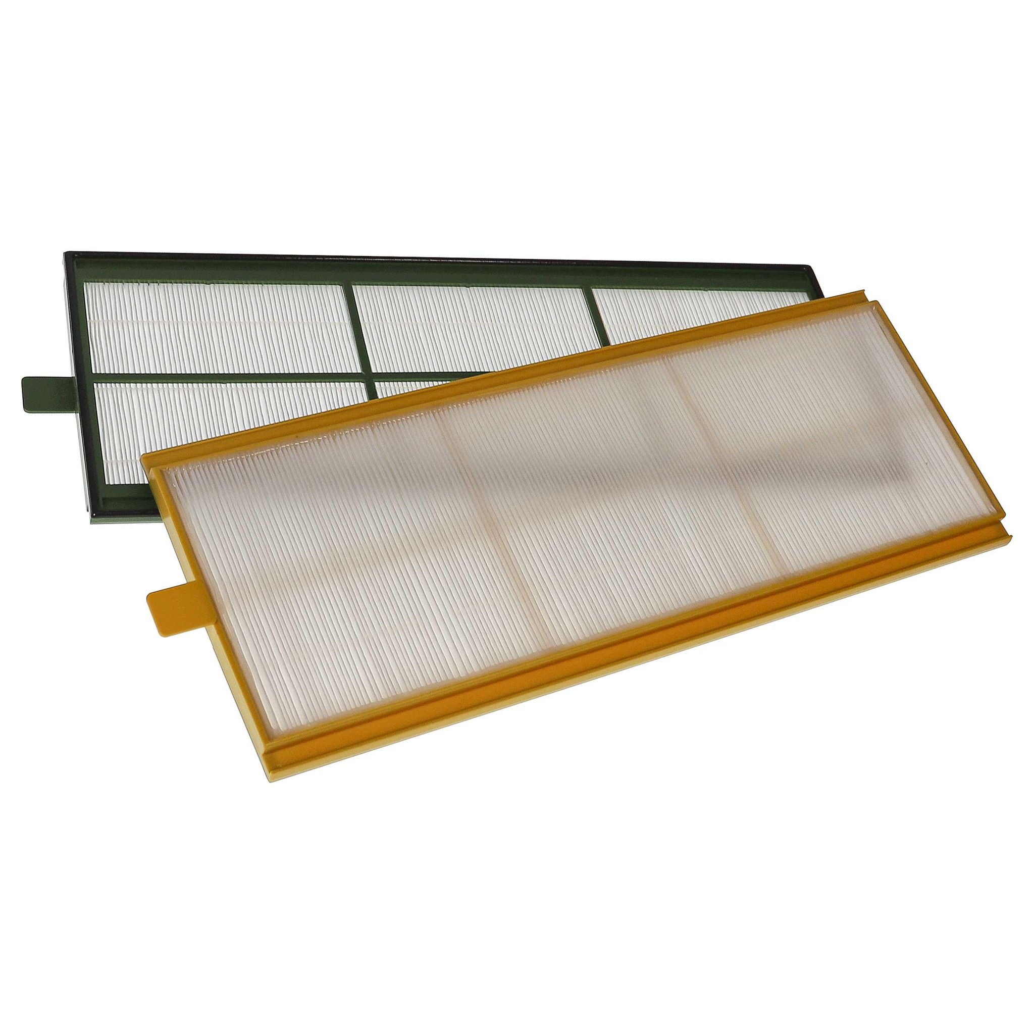 Vhbw Filterset Ersatz Für Zehnder 006040200, 006040202 Für Lüftungsgerät - Luftfilter G4 / F7 (2 Stück), 50 X 16 X 1 Cm, Weiß / Gelb / Grün