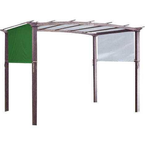 Wasserdichtes Sonnensegel 190t, Für Pergola, Laube, Weinreben, Garten, Dunkelgrün, 5,2 X 2 M
