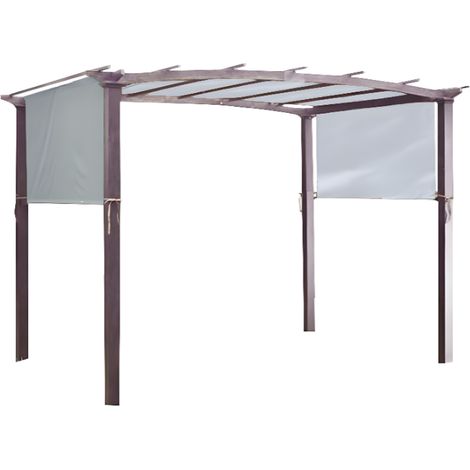 Wasserdichtes Sonnensegel 190t, Für Pergola, Laube, Weinreben, Garten, Grau, 5,2 X 2 M