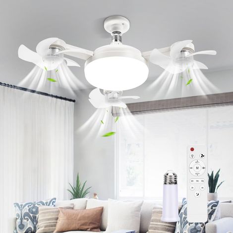 Deckenventilator Mit Licht Und Fernbedienung, Neuer 50w Led-drohnen-deckenventilator, 3 Geschwindigkeitsstufen, 3 Einstellbare Lichtfarben, Für Balkon, Schlafzimmer, Wohnzimmer, Flur (3-flammig)