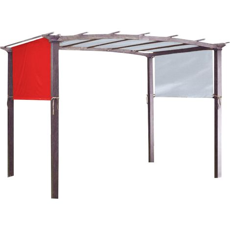 Wasserdichtes Sonnensegel 190t, Für Pergola, Laube, Weinreben, Garten, Rot, 5,2 X 2 M