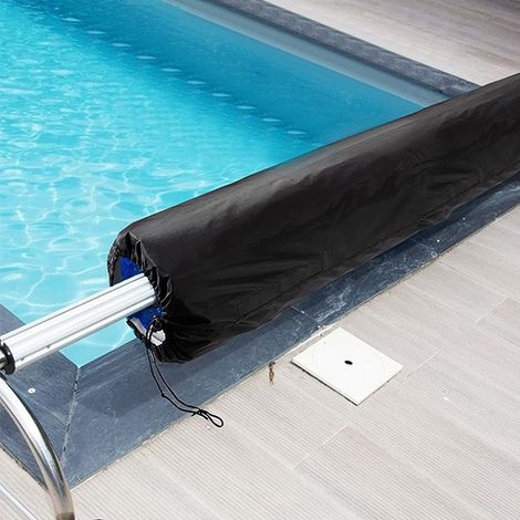 Schutzhülle Für Poolrolle, Wasserdichte Plane Aus 210d Oxford-gewebe, Uv-beständig, Winddicht, Staubdicht, Schwarz, 550 X 96 Cm