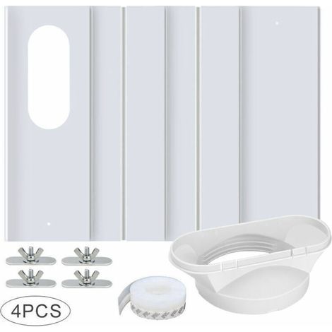 Alliandis Tragbares Klimaanlagen-fensterset – Verstärkte Pvc-platte – Verstellbar Von 43 Bis 140 Cm – Inklusive Dichtung