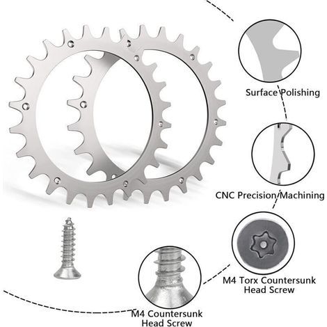 Alliandisc Edelstahl-trittflächen Für Worx L Mähroboter – 225 Mm Radgröße – Bessere Traktion Auf Nassem Rasen – 12 Schrauben Inklusive – 225 Mm-12x