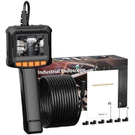 Alliandis Endoskopkamera, 1080p Hd-endoskop Mit 2-fachem Zoom, Ip67 Wasserdichte 2,4-zoll-ips-rohrinspektionskamera, 5 M Langes, Halbstarres Kabel, 8 Einstellbare Leds, Gadget Für Männer