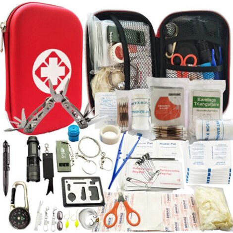 Alliandisulisem – Kompaktes Erste-hilfe-set – Erste-hilfe-set Für 1 Bis 4 Personen – Überlebensset Für Wandern, Camping Und Jagen – Notfallausrüstung
