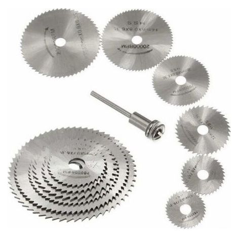 Alliandisulisem – 7-teiliges Hss-kreissägeblatt-set – Trennscheiben Für Holz, Kunststoff Und Nichteisenmetalle – 1/8" Durchmesser