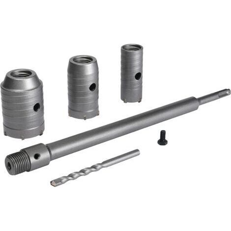 Alliandiss Lochsägen-set, Ø 30 Mm, 40 Mm, 50 Mm, 350 Mm Betonkernbohrer, Sds-plus-verlängerungsstange, Hartmetallspitze, Lochsäge Für Ziegel, Stein, Beton, Zement
