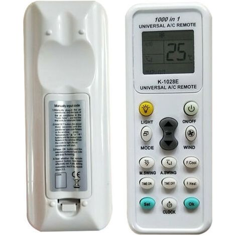 Alliandi Universal-fernbedienung Für Klimaanlagen, Kompatibel Mit Lg, Gree, Midea, Toshiba, Haier, Daikin, Hitachi Usw., K-1028e Universal-fernbedienung Für Klimaanlagen, Ein-knopf-bedienung