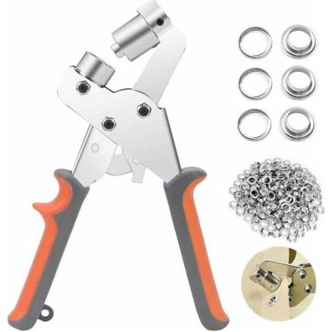 Alliandisp Ösenstanzset, Professionelles 100-teiliges Ösenstanzset (10 Mm Innendurchmesser), Ösenzange Für Planen, Stoffe, Vorhänge, Leder, Pvc, Cisea