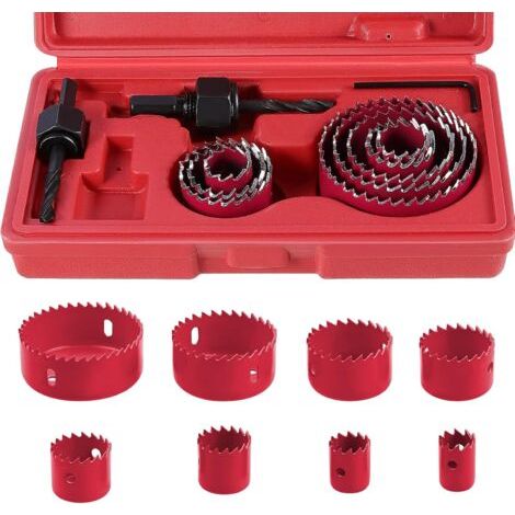 Alliandis 11-teiliges Bimetall-lochsägen-set Aus Kohlenstoffstahl, 19–64 Mm Lochsägenkoffer Für Holz, Gipskarton Und Trockenbauwände